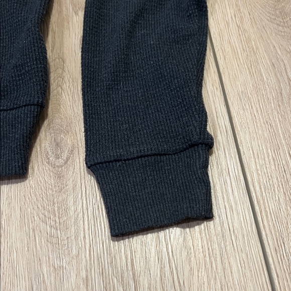 TNA Waffle Crop Black Zip-Up Hoodie - Picture 7 of 16